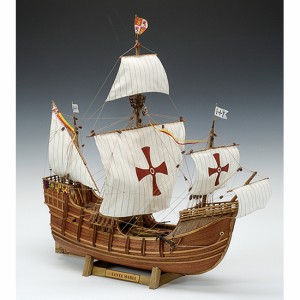 ウッディジョー 木製帆船模型 1/50 サンタマリア レーザーカット加工