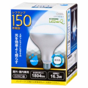 オーム電機 LED電球 レフ形 E26 150形相当 防雨タイプ 昼光色 LDR16D-W 9