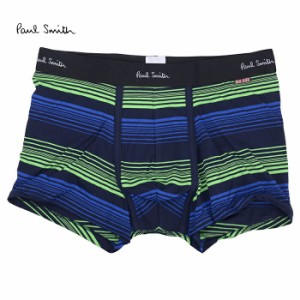 Paul Smith ポールスミス MEN TRUNK M1A 459B AU745 47 メンズ 下着 ボクサーパンツ ボーダー マルチカラー ロゴ グリーン 緑 ブルー 青 