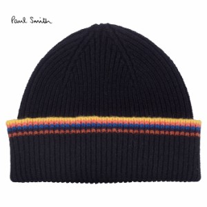 Paul Smith ポールスミス Beanie M1A 202G AV357 メンズ レディース ニットキャップ ニット帽 ブラック 黒 メール便 