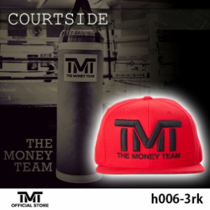 tmt-h006-3rk THE MONEY TEAM ザ・マネーチーム COURTSIDE (赤ベース&黒ロゴ)刺繍ロゴ キャップ ザ・マネーチーム フロイド・メイウェザ