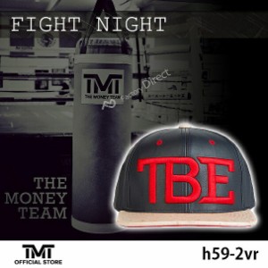 tmt-h59-2vr THE MONEY TEAM ザ・マネーチーム FIGHT NIGHT (ネイビー&レッドロゴ) 合成皮革 キャップ 刺繍 ロゴ キャップ フロイド・メ