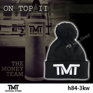 tmt-h84-3kw THE MONEY TEAM ザ・マネーチームON TOP II ニット (黒ベース x 白ロゴ) 刺繍( フロイド・メイウェザー TMT メイウェザー ボ