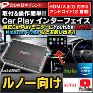 ela-h3 -28 VISIT社製 CarPlay アダプター インターフェイス ( アンドロイド12.0 & HDMI 搭載 ) ( ルノー向け AppleCarPlay搭載車)Youtub