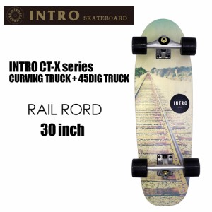 INTRO イントロ スケートボード サーフスケート スケボー コンプリート●CT-X series CURVING + 45DIG TRUCK 30inch RAIL RORD