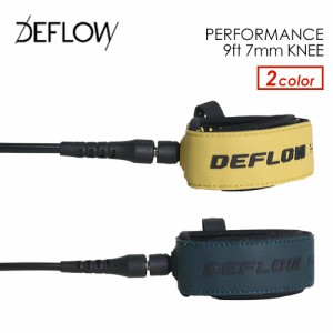 DEFLOW SURF デフロウサーフ デフロー リーシュコード レギュラー 膝●PERFORMANCE 9ft 7mm KNEE