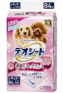 デオシートふんわり香る消臭フレグランスフローラルシャボンの香りレギュラー 84枚 ペット トイレ用品 犬 いぬ