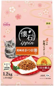 懐石ｉｐｐｉｎ枕崎産かつお節添え 1．2ｋｇ ペットライン キャットフード