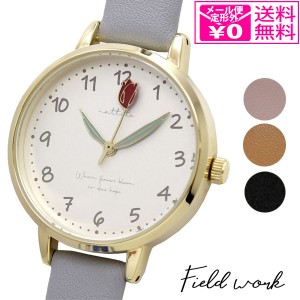 定形外送料無料 フィールドワーク フルリー 腕時計 GY039 時計 バラ チューリップ 時計 レディース アナログ