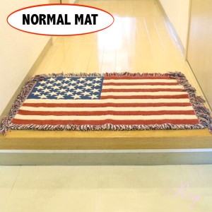 星条旗 ジャガードマット USA ノーマルマット RUG MAT COTTON 100% キッチン マット 洗える ラグ 絨毯
