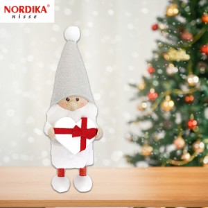定形外送料無料 NORDIKA nisse ノルディカニッセ ハートフルサンタ サイレントナイト ホワイト レッド NRD120686 ノルディカ 人形 クリス