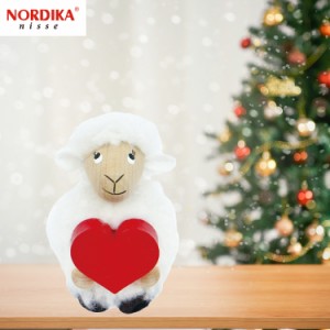 定形外送料無料 NORDIKA nisse ノルディカニッセ ハートを抱えたヒツジ ハートフルシリーズ NRD120718 ノルディカ 人形 クリスマス 置物 