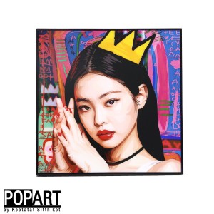 アートフレーム ブラックピンク ジェニー BLACKPINK JENNIE 絵画 KEETATAT SITTHIKET ポップアートフレーム インテリア アート ポップア