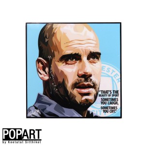 アートフレーム ペップ グアルディオラ ジョゼップ Pep Guardiola サッカー グッズ マンチェスターシティ 送料無料  KEETATAT SITTHIKET 