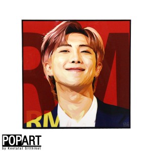 アートフレーム BTS RM グッズ 防弾少年団 バンタン アート KEETATAT SITTHIKET 韓国 アイドル 海外 ポスター パネル 輸入 韓流 キム・ナ