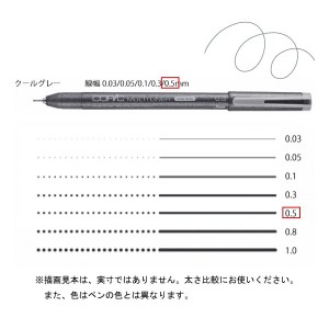 コピックマルチライナー クールグレー 0．5