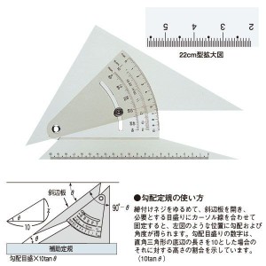 ウチダ（マービー） 精密勾配定規 22ｃｍ型 品番：013-0003