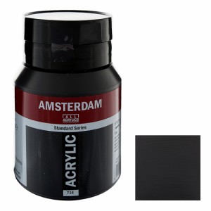アムステルダム アクリリックカラー 500ml #735 オキサイドブラック (ターレンス アクリル絵具)