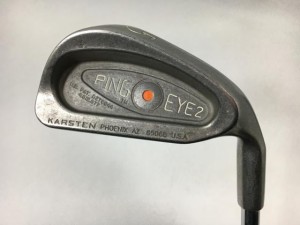 【中古ゴルフクラブ】(7本セット)ピン EYE II ステンレス アイアン (オレンジ) オリジナルスチール 5〜9.P.S【14日間返品OK】