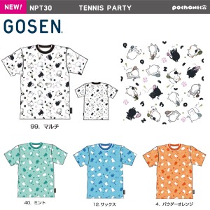 【予約販売】GOSEN NPT30 ぽちゃ猫 TENNIS PARTY 半袖Tシャツ(ユニ/メンズ) pochaneco 2020年春企画 テニスウェア ゴーセン【クリックポ