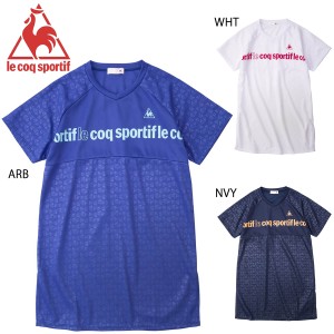 le coq sportif QMWPJA11 エンボス半袖シャツ マルチトレーニングウェア(レディース) ルコックスポルティフ 2020春夏【メール便可/ 取り