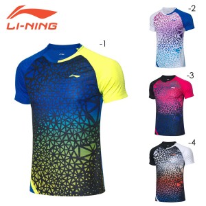 LI-NING AAYQ071 ゲームシャツ(ユニ/メンズ) 中国ナショナルチーム バドミントンウェア リーニン【日本バドミントン協会検定合格品/メー
