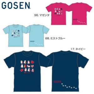 GOSEN NPT40 pochaneco(ぽちゃ猫) 半袖Tシャツ バドミントン テニスウェア(ユニセックス/メンズ) 2021秋企画 2021FW ゴーセン【メール便