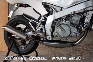 RSY   走り屋倶楽部 ショートチャンバー（シルバー）/NS50F［AC08］ 115-HCSHO-SL-NSF【同梱不可商品】