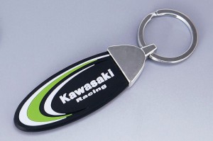 【ネコポス対応】KAWASAKI   カワサキ オーバルキーホルダー（シリコン/グリーン） J7002-0132A