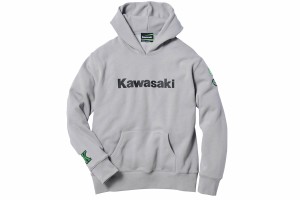KAWASAKI   カワサキ ロゴパーカー（グレー） LLサイズ J8918-0009