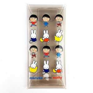 ミッフィー ちびまるこちゃん  クリアマルチケース グレー maruko meets miffy