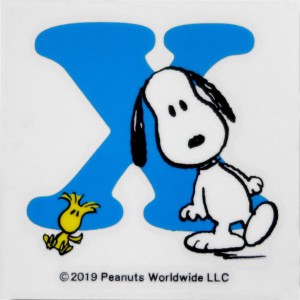 スヌーピー PEANUTS イニシャルステッカー SNOOPY X ステッカーシール(PWD)