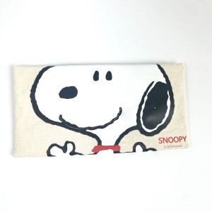 スヌーピー Peanuts プリントティッシュケース カー用品 ホワイト 　 　