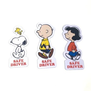 スヌーピー Peanuts マグネットセーフティサイン　スヌーピーハウスセーフドライブスヌーピー＆フレンズ カー用品 　 　 　