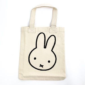 ミッフィー miffy 刺繍A4トート さがら刺繍 フェイス トートバッグ アイボリーおでかけ