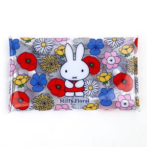 miffy ミッフィー クリアマルチケースL　CL　Miffy　floral 小物入れ 　 　 　