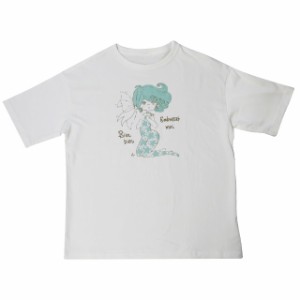 水森亜土 ビッグTシャツ リボン ホワイト M 亜土ちゃん