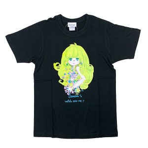 水森亜土 半袖Tシャツ サムワン ブラック S 亜土ちゃん