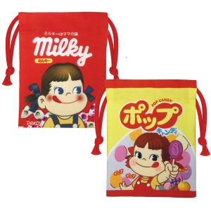 ミルキー ぺこちゃん ミニ巾着 セット 不二家 milky ポーチ 小物入れ