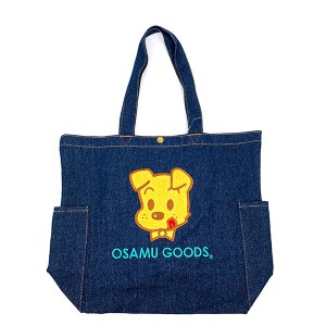 オサムグッズ デニムトートバッグ 刺繍 （ドッグ） ネイビー OSAMUGOODS 