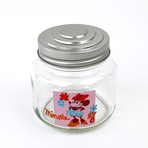 ディズニー レトロ瓶 ミニーマウス キャンディーポット クリア 日本製(PWD)
