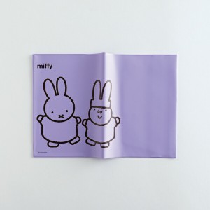 ミッフィー miffy PVC ブックカバー 本カバー パープル 文庫本サイズ 日本製