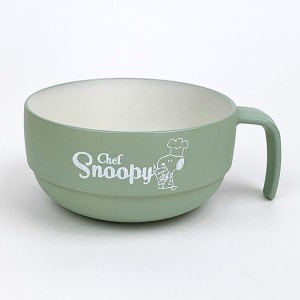 スヌーピーSNOOPY 木目調スタッキングマグ シェフ グリーン スープカップ キッチン