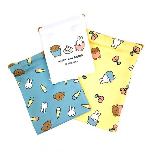 ミッフィー miffy 3P巾着 さくらんぼ＆アイス＆ケーキ  小物入れ