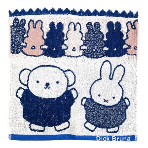 ミッフィー miffy ガーランド ウォッシュタオル ブルー 34×35cm 日本製 西川