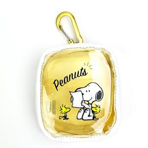 スヌーピー カラビナ付ミニポーチ スヌーピー＆ウッドストック 小物入れ イエロー SNOOPY