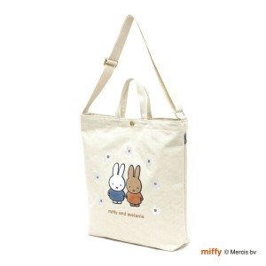 ミッフィー miffy 2WAY帆布トートショルダーバッグ フラワーアーチ ナチュラル