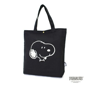 スヌーピー トートバッグ フェイスブラック SNOOPY