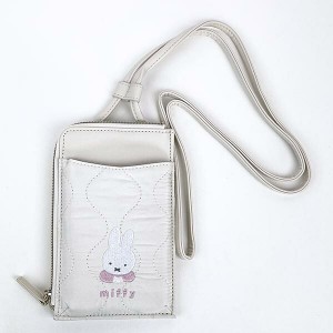 ミッフィー miffy キルティングシリーズ ショルダーポーチ アイボリー スマホケース