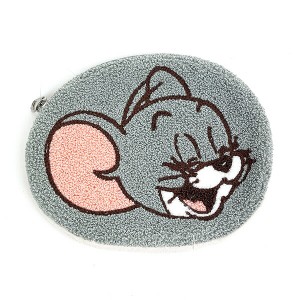 トムとジェリー タフィー スマイルフェイスサガラポーチ（グレー） Tom and JERRY